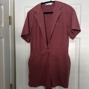 Rose Pink Short Sleeve Romper